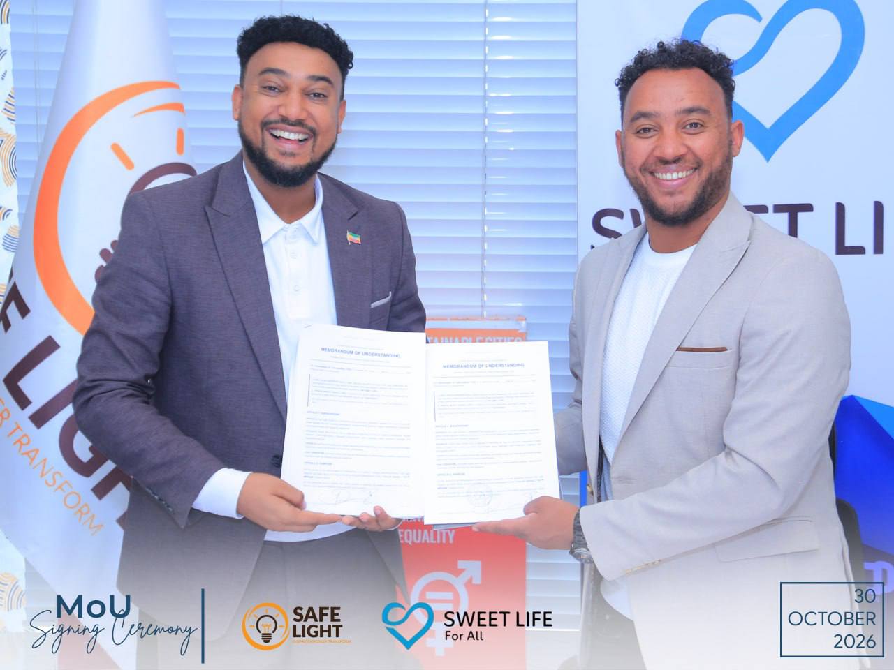 Sweet Life for All and Safe Light Initiative Sign MoU to Advance “I Am the Solution”
